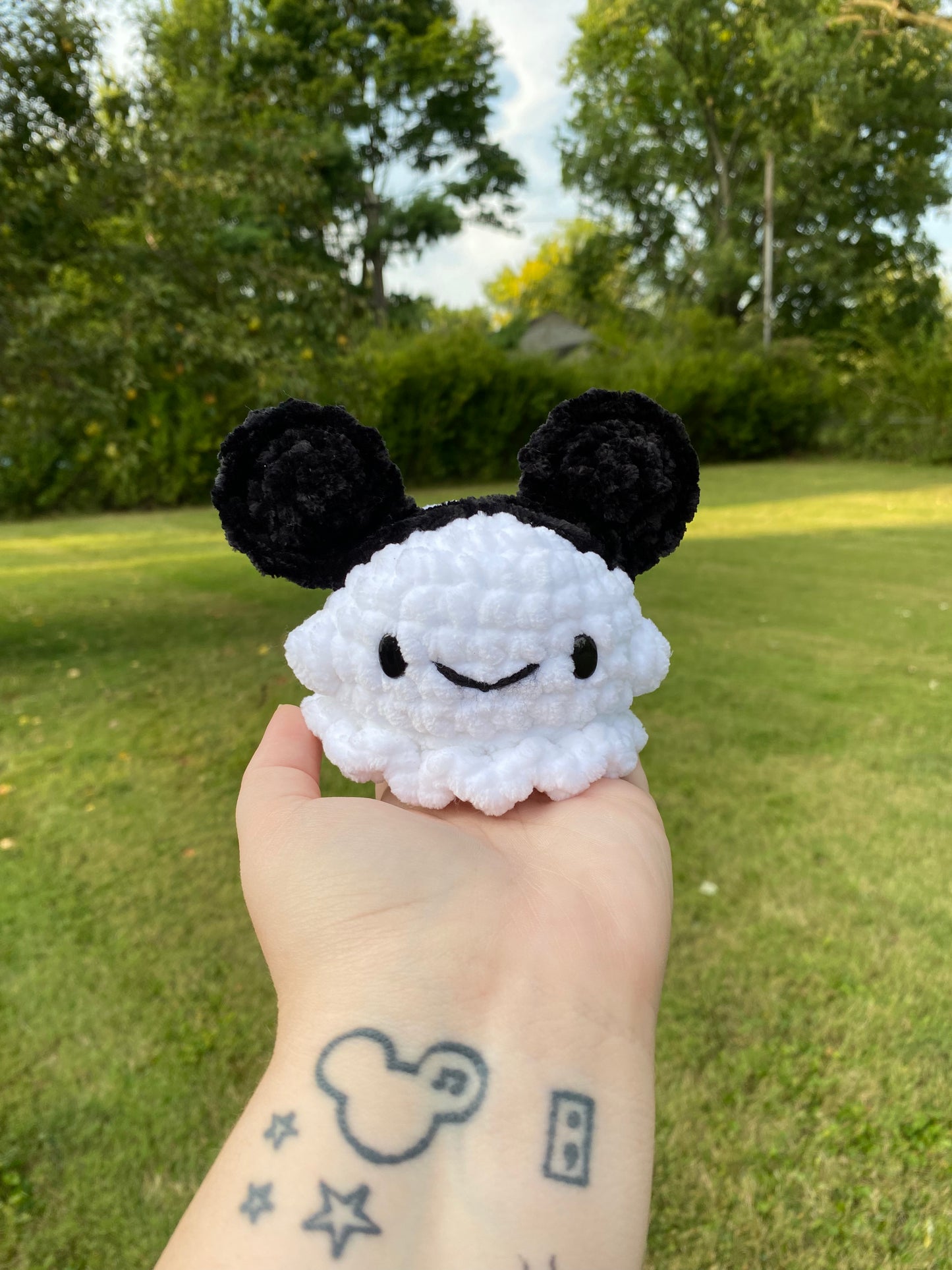 Crochet Theme Park Ghost Plush