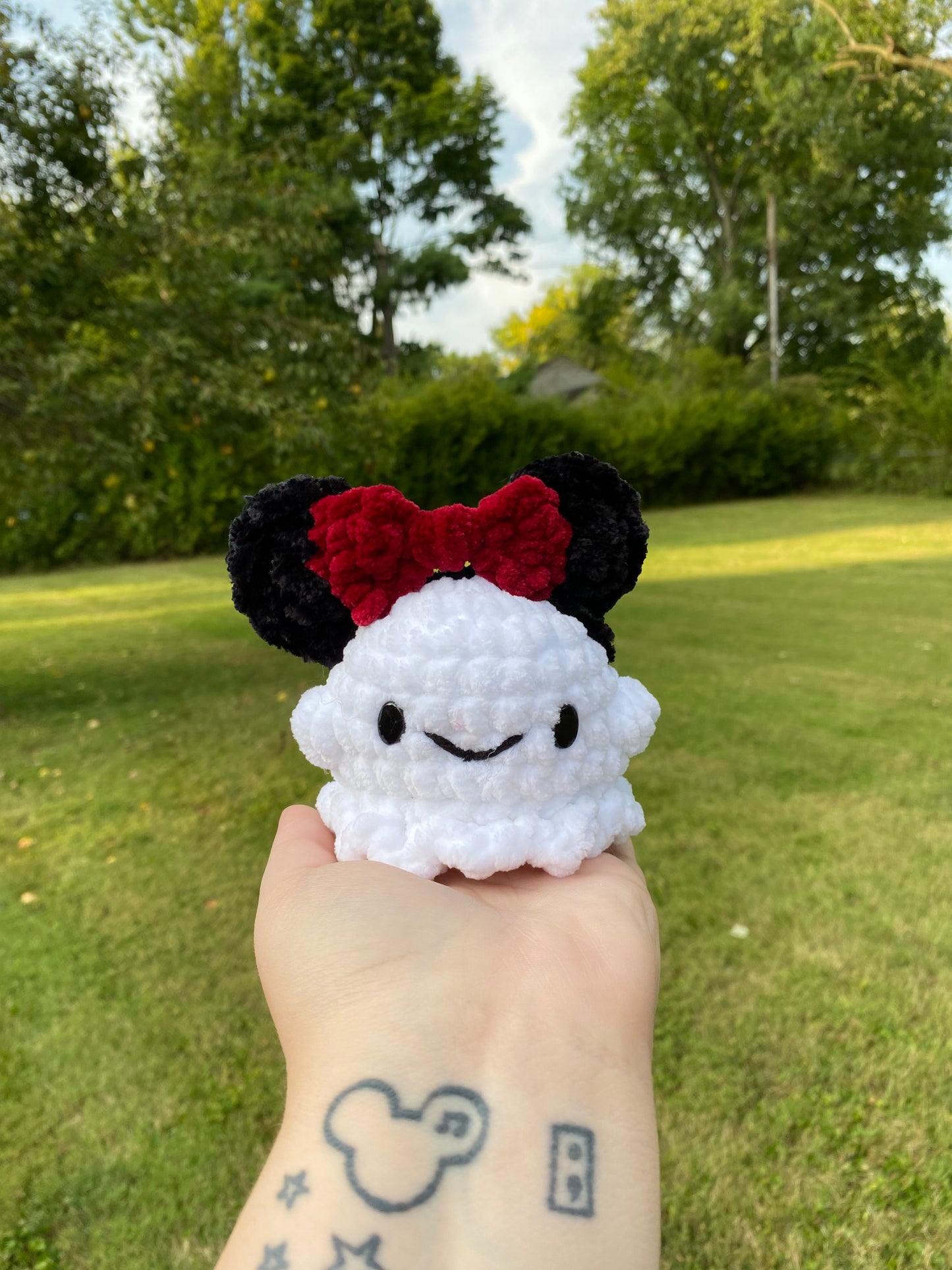 Crochet Theme Park Ghost Plush