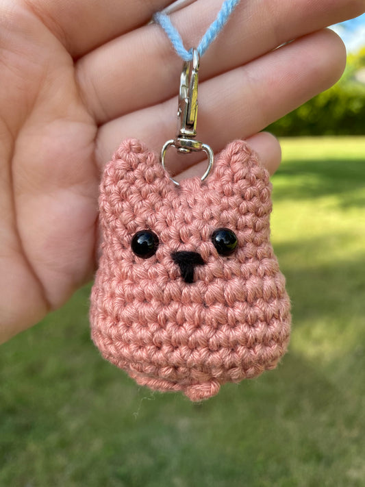 Crochet Cat Keychain