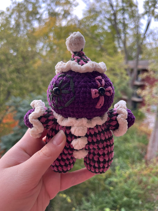 Crochet clown plush